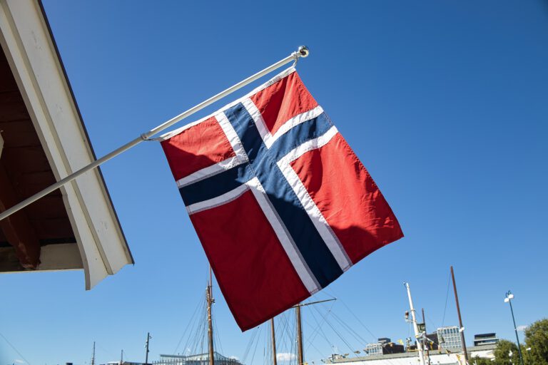 Die norwegische Flagge.