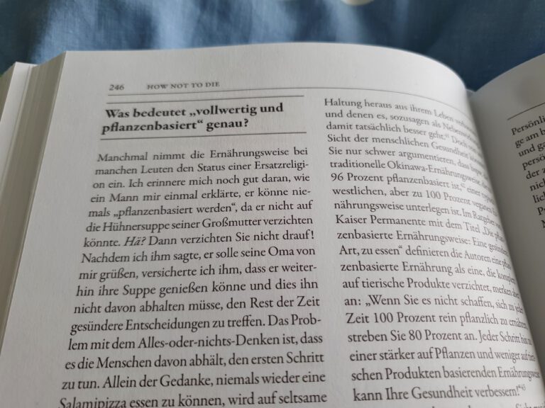 Das Buch "How not do die".