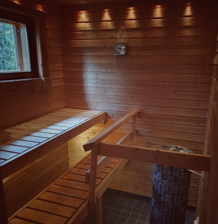 Eine kleine Sauna.